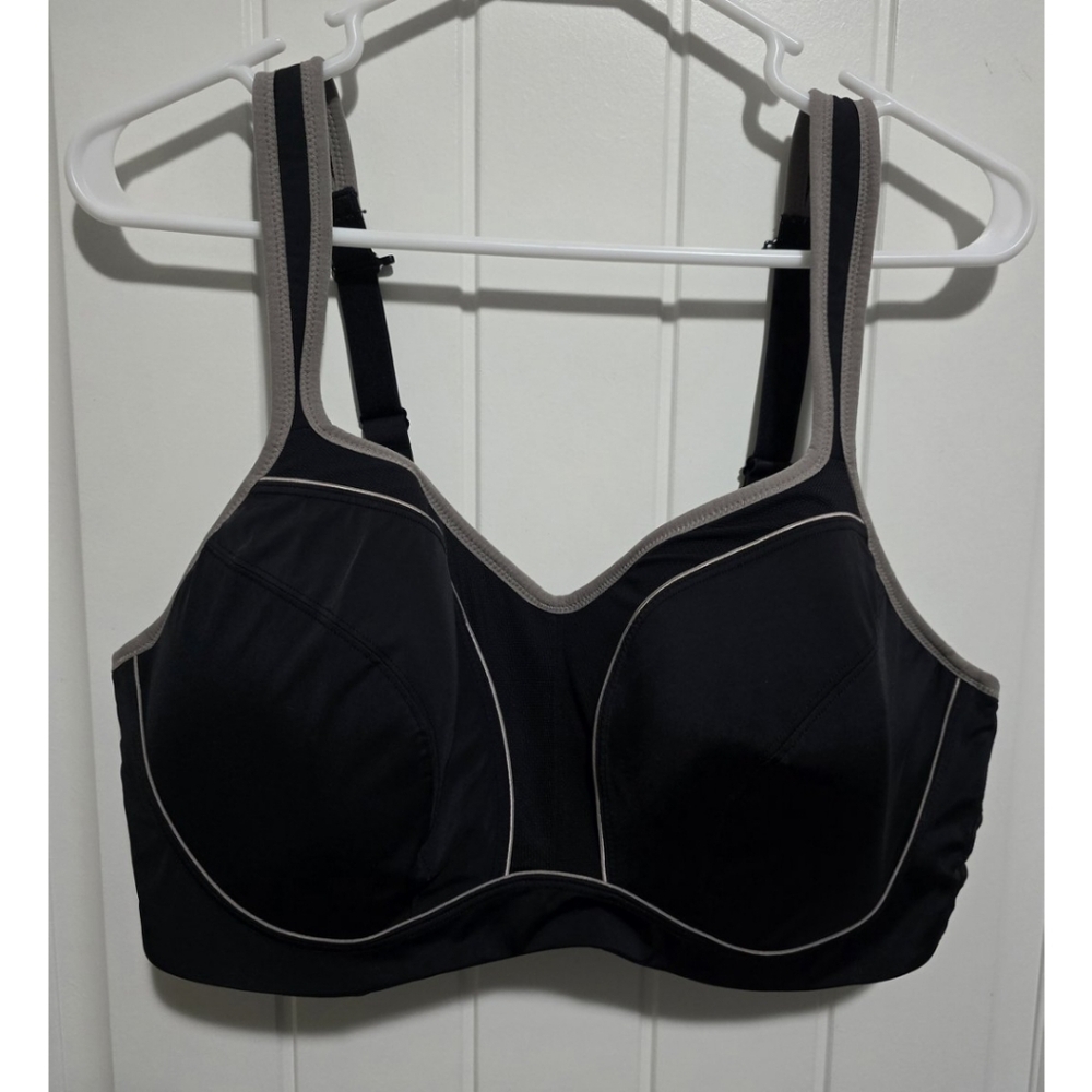 Fit Fully Yours Sports Bra Black Molded Underwire 42f Ca 55412
